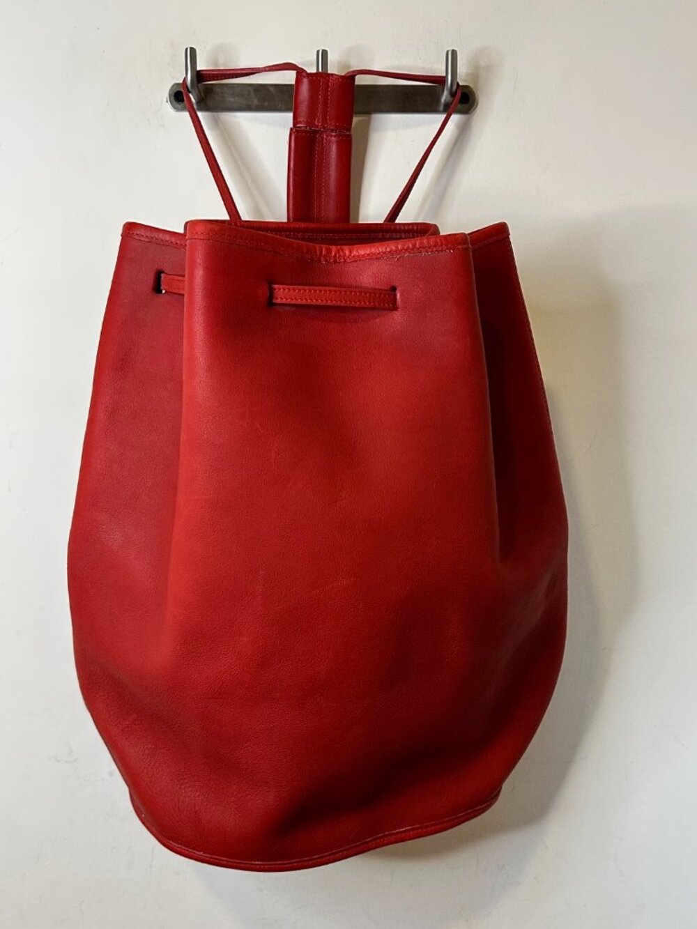 Rare 90s Vintage Coach Red Bixby Large sling shoulder travel Weekender bag